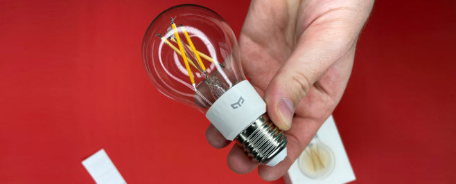 Обзор Yeelight Smart LED Filament Bulb – коробка